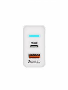 Зарядное устройство для телефона на 2 гнезда, Быстрая зарядка 35W адаптер QC 3.0/PD Орбита OT-APU61